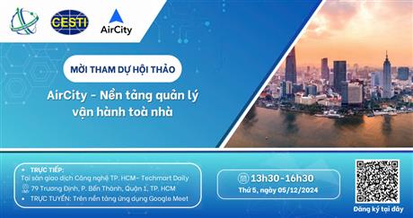 Mời tham dự hội thảo giới thiệu AirCity - Nền tảng quản lý vận hành tòa nhà